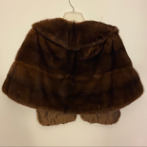 Vintage Genuine Mink Fur Stole Wrap Shawl - Picture 12 of 12